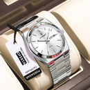 🕰️ Reloj POEDAGAR 930 Silver White – Elegancia Atemporal, Estilo Moderno