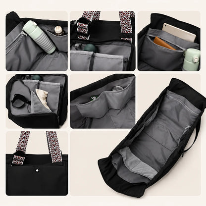 Bolso Tote De Lujo Multi-funcional para viajes & pañales (Edición con asas estampadas)