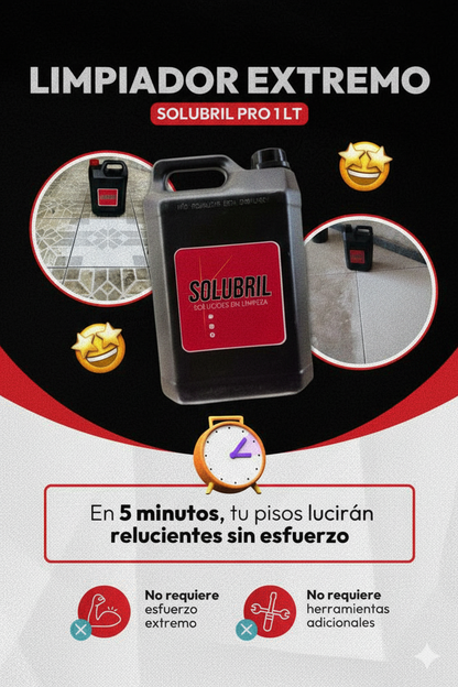 🧼SOLUBRIL SOLUCIÓN LIMPIA TODO - 1Litro Remueve oxido - sarro - moho , Aroma lavanda