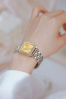 ⏰💎 Reloj de Mujer BS Bee Sister 1754 – Diseño Cuadrado de Cuarzo en Acero Inoxidable ✨💧