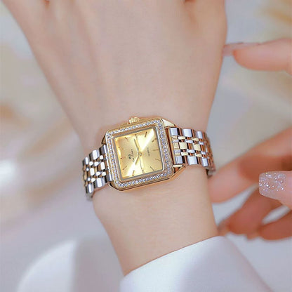 ⏰💎 Reloj de Mujer BS Bee Sister 1754 – Diseño Cuadrado de Cuarzo en Acero Inoxidable ✨💧