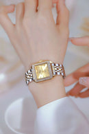 ⏰💎 Reloj de Mujer BS Bee Sister 1754 – Diseño Cuadrado de Cuarzo en Acero Inoxidable ✨💧