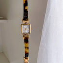 ⏰✨ Reloj de cuarzo para mujer | Diseño cuadrado ámbar 💎 joyería elegante y casual