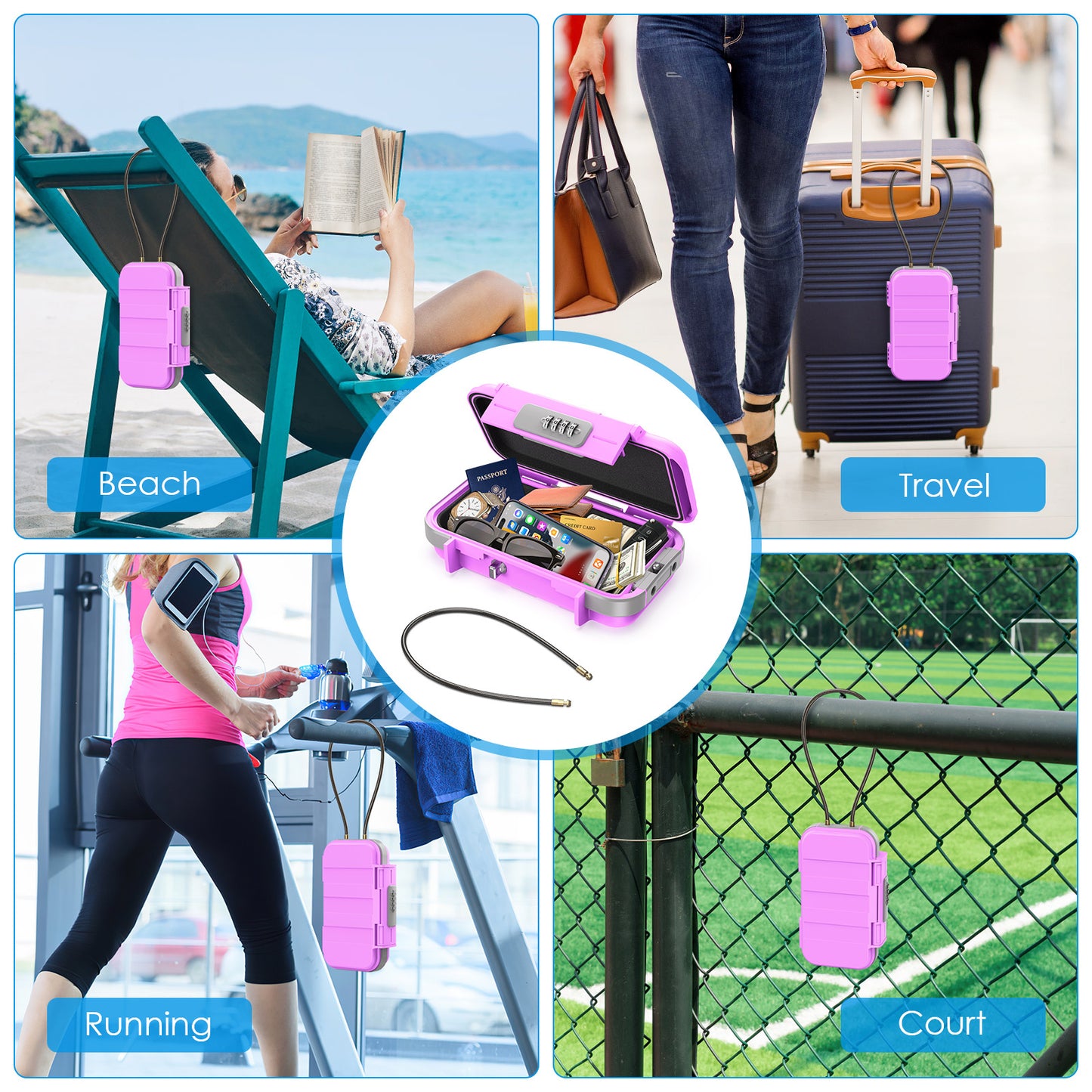 Mini Caja Fuerte Portátil con Contraseña Seguridad Donde Estés.