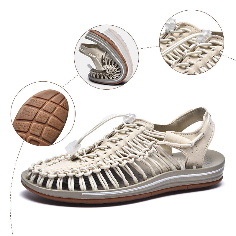 Sandalias Tejidas de Moda para Mujer y Hombre | Estilo Romano Casual