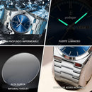 🕰️ Reloj POEDAGAR 930 Silver Blue – Elegancia Atemporal, Estilo Moderno