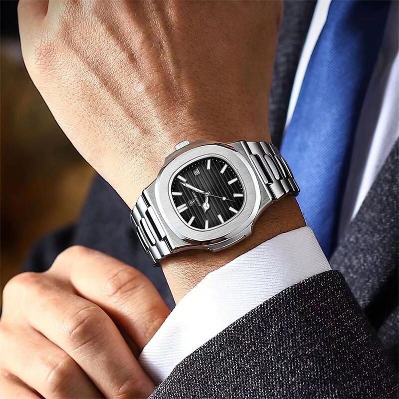⌚ Reloj POEDAGAR Silver Black – Elegancia que impone
