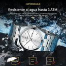 🕰️ Reloj POEDAGAR 930 Silver White – Elegancia Atemporal, Estilo Moderno