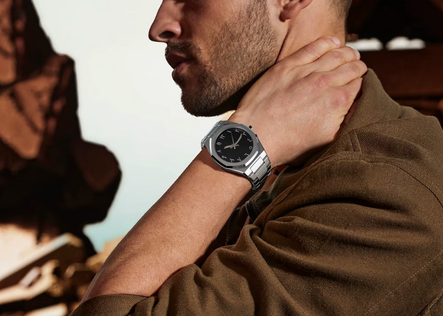 ⌚ Reloj Árabe Plateado