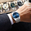 🕰️ Reloj POEDAGAR 930 Silver Blue – Elegancia Atemporal, Estilo Moderno