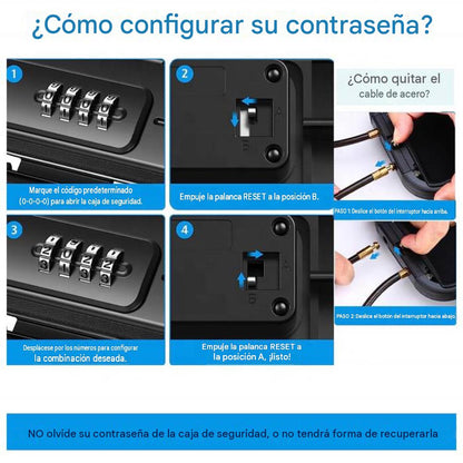 Mini Caja Fuerte Portátil con Contraseña Seguridad Donde Estés.